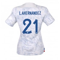 Frankrike Lucas Hernandez #21 Fotballklær Bortedrakt Dame VM 2022 Kortermet